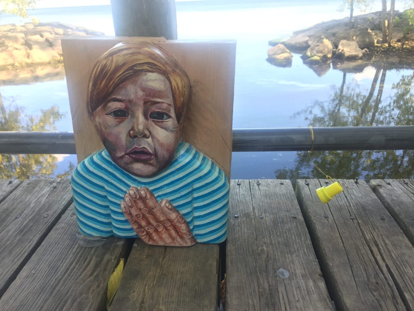Artist: Troy Lovegates. HIDE N' SEEK
October 2019: Burlington, ON

Public Art Lab 
Sculptural Scavenger Hunt
Sept 27 - Oct 25, 2019
Temporary Public Art Installation

6 sculptures, 1 birdhouse (to hold hand drawn treasure map), stamp for maps , treasures: linoleum hand cut prints for 1st 100

approximately 1'W x 1'Hx 4"D
Acrylic on hand carved sculptures